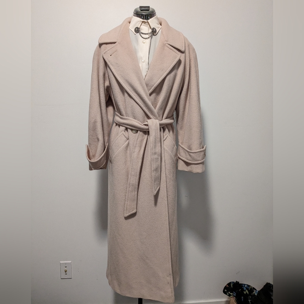 Vintage Old Hollywood 100% Cashmere Trench Coat